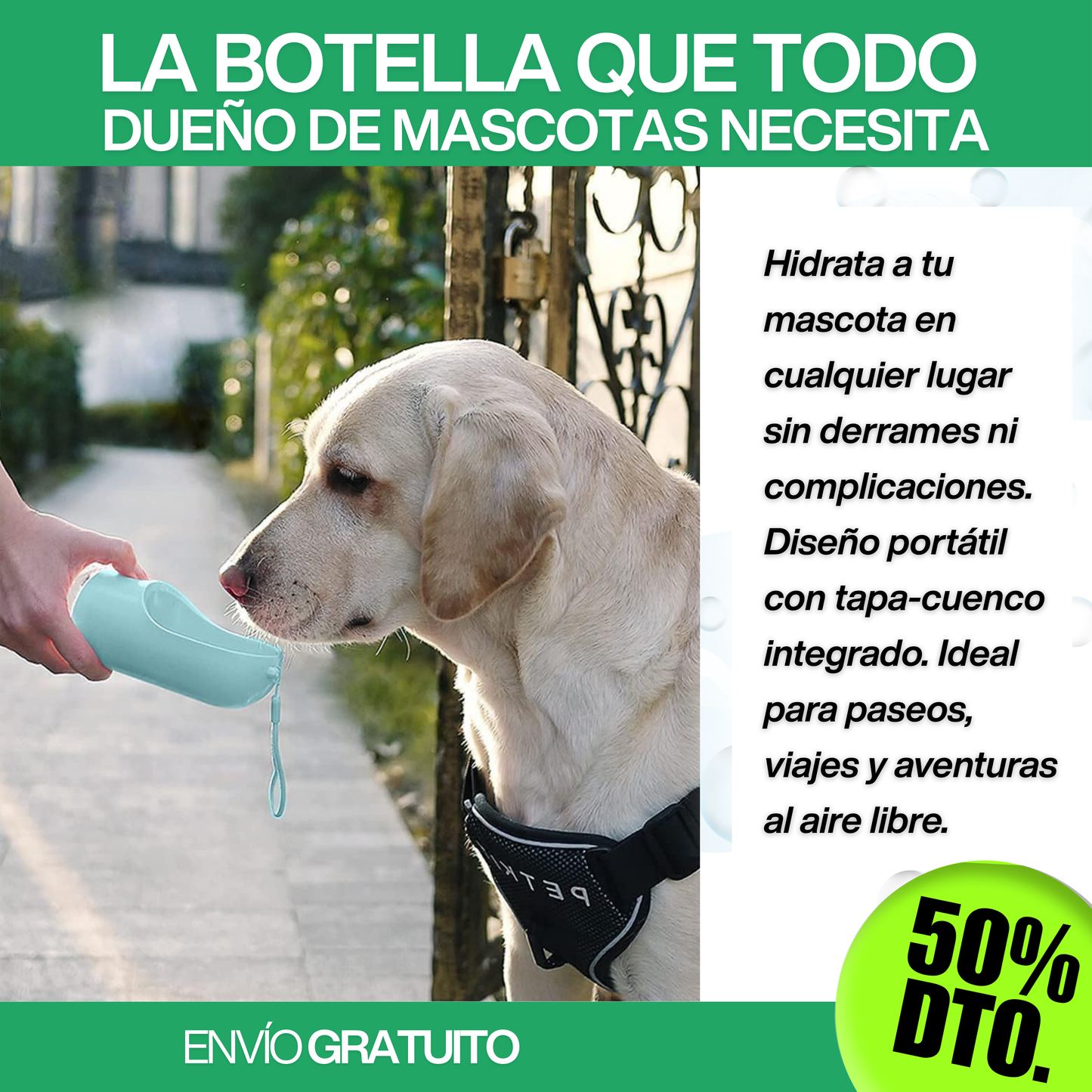 HIDRAPET® - Bebedero Portátil para Mascotas 2 en 1