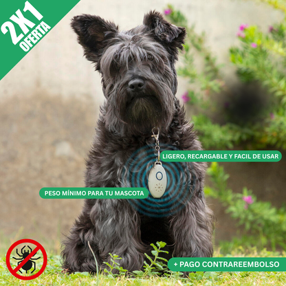 [2x1] AMICURA® - Repelente de Parásitos Ultrasónico para Mascotas