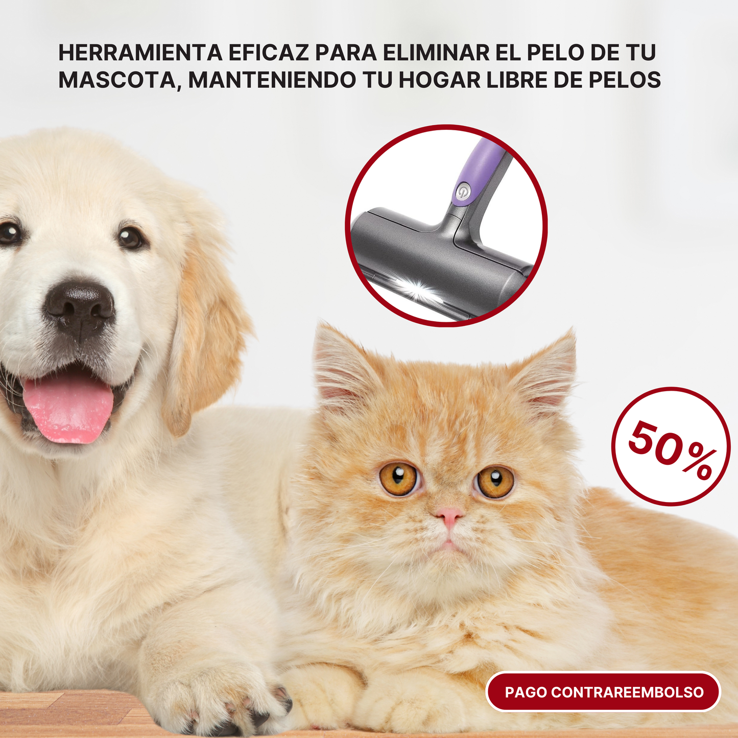 ROLLUX® - Rodillo Quita Pelos con Luz LED