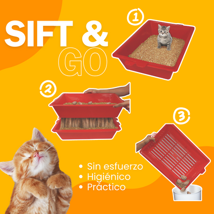 Sift & Go® - Sistema Inteligente de Limpieza para Arenero de Gatos